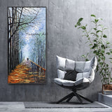 Hand Painted Oil Paintings Modern Knife Street Landscape On Canvas Modern Wall Art Decorations