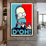 Pop Art Oil Paintings Hand Painted Cartoon Characters On Canvas Abstract Posterss