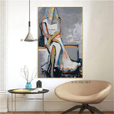 Hand Painted Modern abstract Figures Art picasso Body Nude Wall Canvas Oil Paintings Drawing Decoration