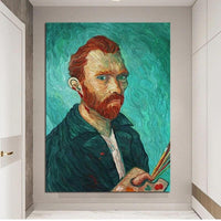 Hand Painted Van Gogh Self Portrait Impression Character