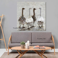 Oil Painting Modern Abstract Modern Cute Duck Abstract Canvas Decors Home d