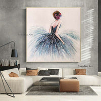 Hand Painted Hottest Sexy Girl Art Woman Oil Painting Photo Canvas Modern Decorative Items Artwork Bedroom