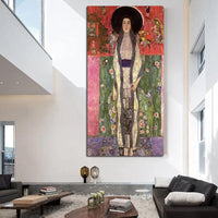 Hand Painted Gustav Klimt Adele No. 2 Abstract Oil Painting Classic Room Decor