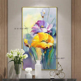 Flowers Abstract Modern Hand Painted Painting