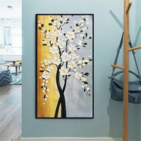 Hand Painted Oil Painting On Canvas New Hand Painted knife Flower Tree Abstract