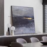 Hand Painted Gray Insight Abstract Art Paintings Post-modern Light Luxury Mural Hotel Club Decoration