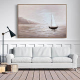 Hand-Painted Oil Painting Gallery Canvas Wall Decor Art Seascape Sails Abstracts Decorative Canvas Painting