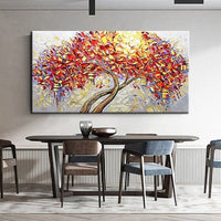 Hand Painted Oil Painting Modern Colorful Abstract Knife Flowerss