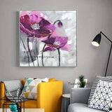 Hand Painted Oil Painting Artwork Flower Abstract Hand Painting On Canvas