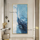 Hand Painted Oil Painting Landscape Abstract Seascape Canvas Painting For Home Hotel Decorative