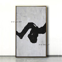 Hand Painted Abstract Modern Art Abstract Painting Canvas Painting Black and White Abstract Canvas Art