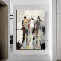 Hand Painted Modern Oil Painting Impression People Abstract Canvas Painting Decor