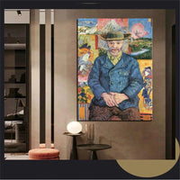 Hand Painted Van Gogh Oil Paintings Father Tang Ji Abstract Canvas Art Wall House Decor Murals