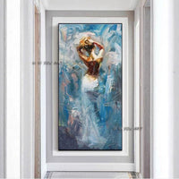 Famous Artist Hand Painted Dancing Girl Canvas Wall High Quality Modern Wall Art artwork