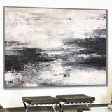Abstract Black and White Canvas Oil Painting Art Exhibition Hall Wall Art Poster Shop Hotel Living Room Home Decoration