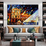 Hand-Painted Oil Painting Landscape Knife Street Abstracts Home Wall Interior Decoration Paintings