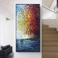 Free shipping Hand Painted Oil Painting Knife Painting Landscapes Porch Corridor Household Decorative