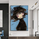 Hand Painted Sexy Woman Canvas Art Modern and Girl Abstract Figure