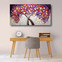 Hand Painted Oil Paintings Abstract Flower Tree Canvas Wall Painting Art murale chambre Decoration