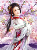 DIY Oil Painting By Numbers Japanese Woman Drawing On Canvas HandPainted Art Gift DIY Pictures Girl Figure Kits Home Decor