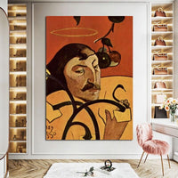 Hand Painted Art Hand Painted Oil Painting Paul Self-portrait with halo People Nude Abstract Living Decors