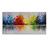 Hand Painted Knife Abstract Tree Landscape on Canvas Wall Art artwork