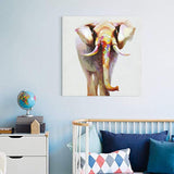 Hand Painted Abstract Elephant Oil Painting On Canvas Wall Art Decoration