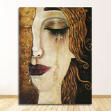 Hand Painted Classic Gustav Klimt Tear Retro Abstract Oil Painting Decor