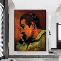 Paul Gauguin Hand Painted Oil Painting Self-portrait to a friend Daniel Figure Classic Retro Abstract