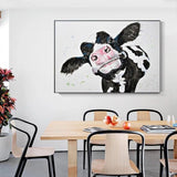 Art Animal Black And White Cow Canvas Art Canvas Painting Decoration