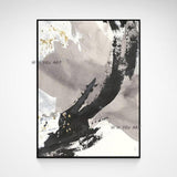 Hand Painted Abstract Wall Art Black and WhiteStyle Minimalist Modern On Canvas Decorative