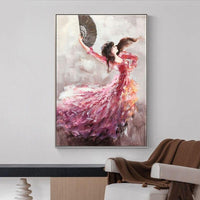 Hand Painteds Oil Painting On Canvas Abstract Art Ballet Painting Modern Home hotel Room Corridor