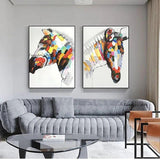 Oil Painting Hand Painted Big Animalr Original Running Horse Modern Painting wall art