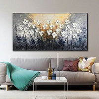 Hand Painted Oil Painting Modern Abstract Oil Painting Knife Flowers Home Room