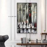 Hand Painted People Landscape Hand Painted Abstract Modern Wall Art Wall Painting