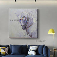 Style Pure hand-painted Decorative Painting Horse Paintings Den Office Hallway Mural Of large- Manual