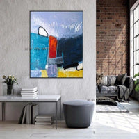 Abstract Painting Wall Art Expressionism Playful And Colorful Modern Wall Art On For Office