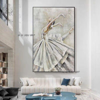 Contemporary Abstract Hand Painted Painting Ballet Girl Wall Art Modern On Canvas