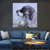 Hand Painted Oil Painting Animal Dog Canvas Abstract Modern Canvas Decorative