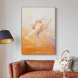 Modern Hand Painted Oil Painting On Canvas Dancing Girl Abstract Portrait For