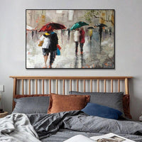 Hand Painted Modern Impression Landscape Abstrac Hand Painted People Oil Painting Painting Canvas