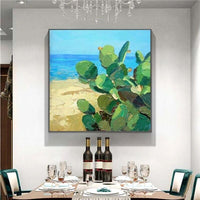 Pure Hand Painted Abstract Sea Scenery painting On Canvas wall Bedroom