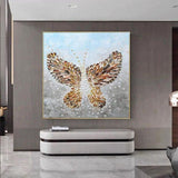 Hand Painted Beautiful Butterfly Oil Painting on Canvas Modern Animal As