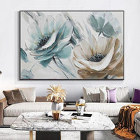 Hand Painted Flower Modern Abstract Acrylic Beautiful Painting