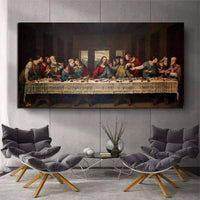 Hand Painted Oil Painting Classical Art Canvas Christian for Leonardo da Vinci Last Supper