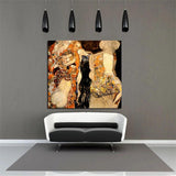 Hand Painted Classic Gustav Klimt Bride Abstract Oil Painting on Canvas Modern Arts Unframed