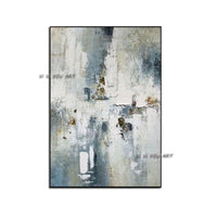 Artist Hand Painted High Quality Abstract Grey On Canvas Beautiful White and Grey Colors for Wall Art