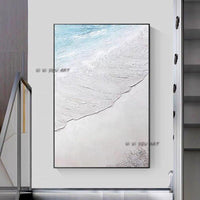 Hand Painted Sea Landscape Painting Ocean Texture Abstract Painting Canvas For Living Art