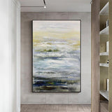 Modern Beautiful Scenery Light Color Hand Painted Abstract Landscape Of The Sea Of Clouds Home Good Wall Art Canvas Painting