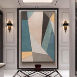 Arrival Hand Painted Abstract On Canvas Geometric Modern